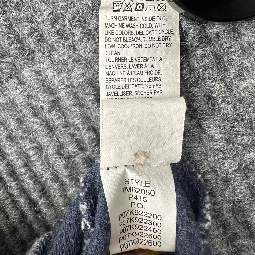 Lucky Brand Mens XL Henley Shirt Blue White Space Dye Marled Long Sleeve - Picture 8 of 10